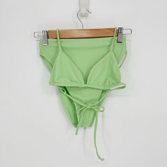 Jade Swim Two Piece Via Triangle Top and Incline High Waisted Bikini Women's XS - Picture 1 of 9